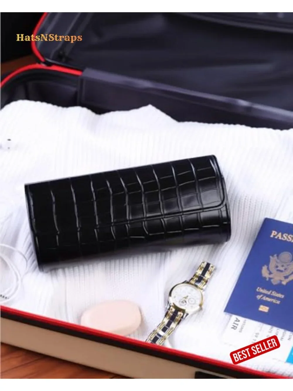 3 Watch Travel Case - Leather Watch Organizer for Men - Handmade Portable Watch